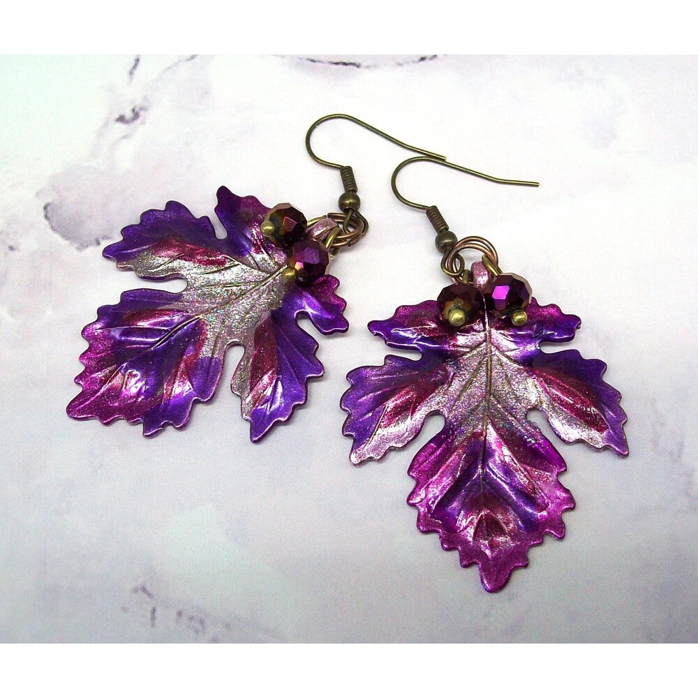 Maple Leaf Earrings, Fall Style Gifts for Her, Enchanted Fairy Autumn Earrings D